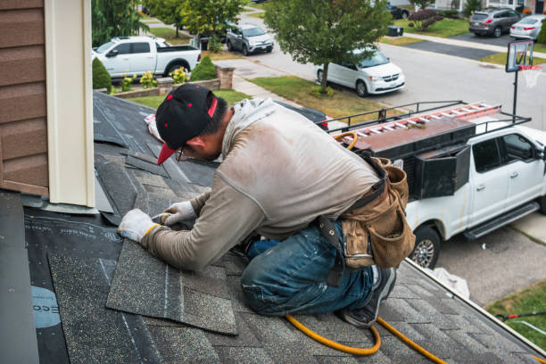 Professional Roof Repair technician working in Milton, MA